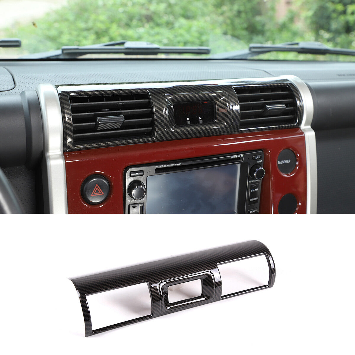 ABS Carbon Fiber Full Interior Center Decoration Trim Kit For FJ Cruiser 2007-21 - Styles 6-10 3