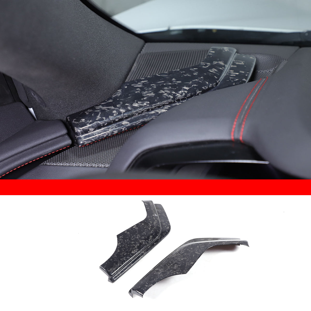 Forged Carbon Fiber Center Console Dashboard Cover Trim For Corvette C8 2020-26 23