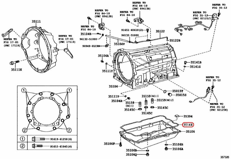 TOYOTA OEM 5.7L TRANSMISSION OIL FILTER STRAINER W/ O-RING & GASKET for TUNDRA 4