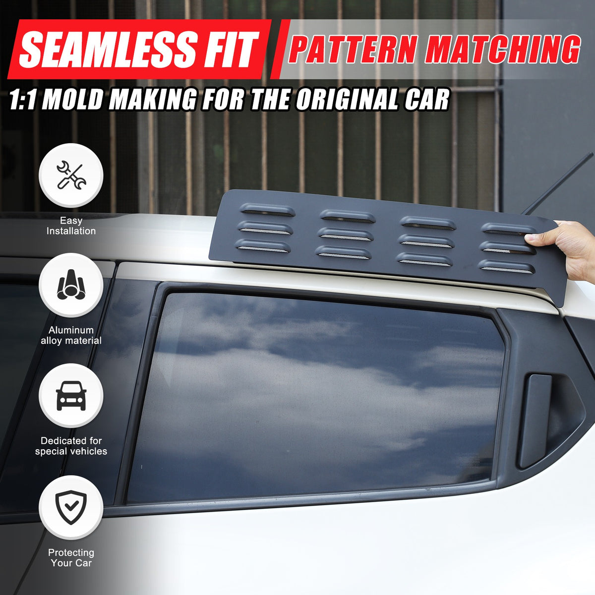 Rear Door Window Louver Air Vent Panel Trim Cover For Nissan Juke 2011-2019 19