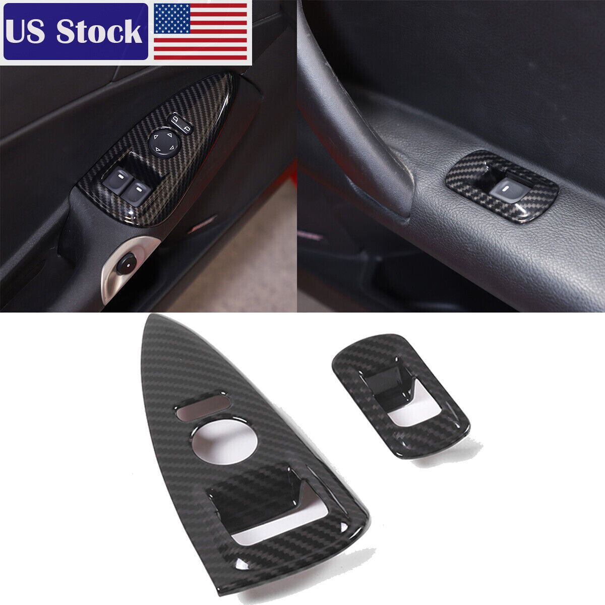 ABS Carbon Fiber Dashboard Interior Trim Cover Set Kit For Corvette C6 05-13 US 19