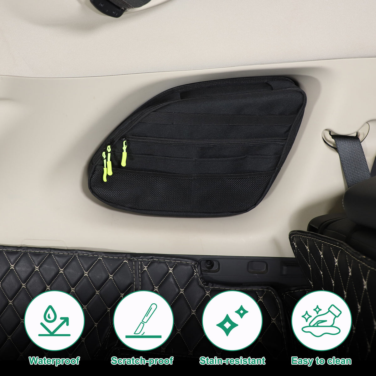 Rear Trunk Left Side Storage Bag Pocket Organizer For Mitsubishi Outlander 16-20 8