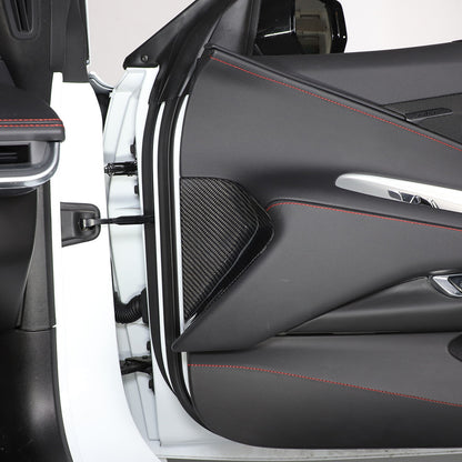 Real Carbon Fiber Dashboard Anti-collision Door Trim For Corvette C8 20-26 US 7