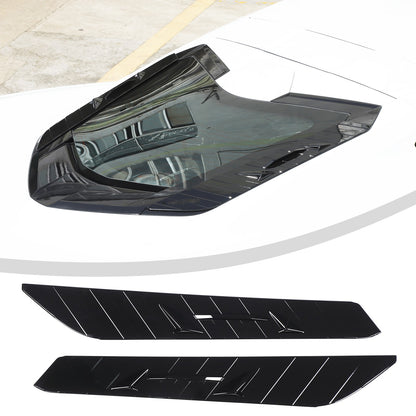 Piano Black ABS Rear Hatch Hood Wash Waterproof Seal Trim For Corvette C8 20+ US 2