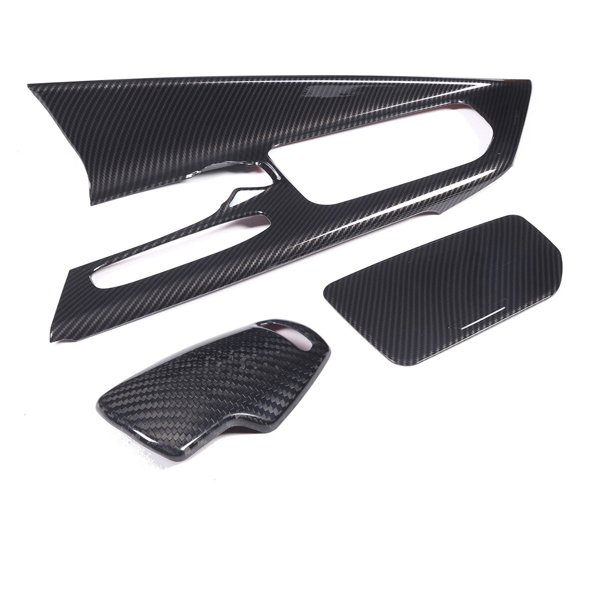 ABS Carbon Fiber Center Console Panel Trim Cover Set For CORVETTE C8 2020-2023 2