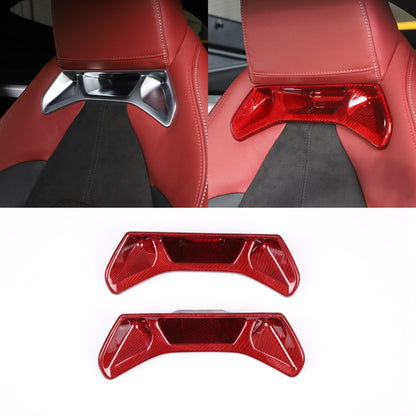 Red Carbon Car Rear Back Seat Panel Back Trim Cover for Toyota Supra A90 19+ US 1
