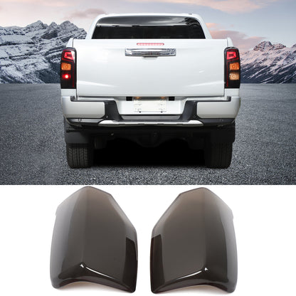 Smoked Black Rear Tail Light Guard Cover Trim Bezels For Mitsubishi L200 2019+ 14