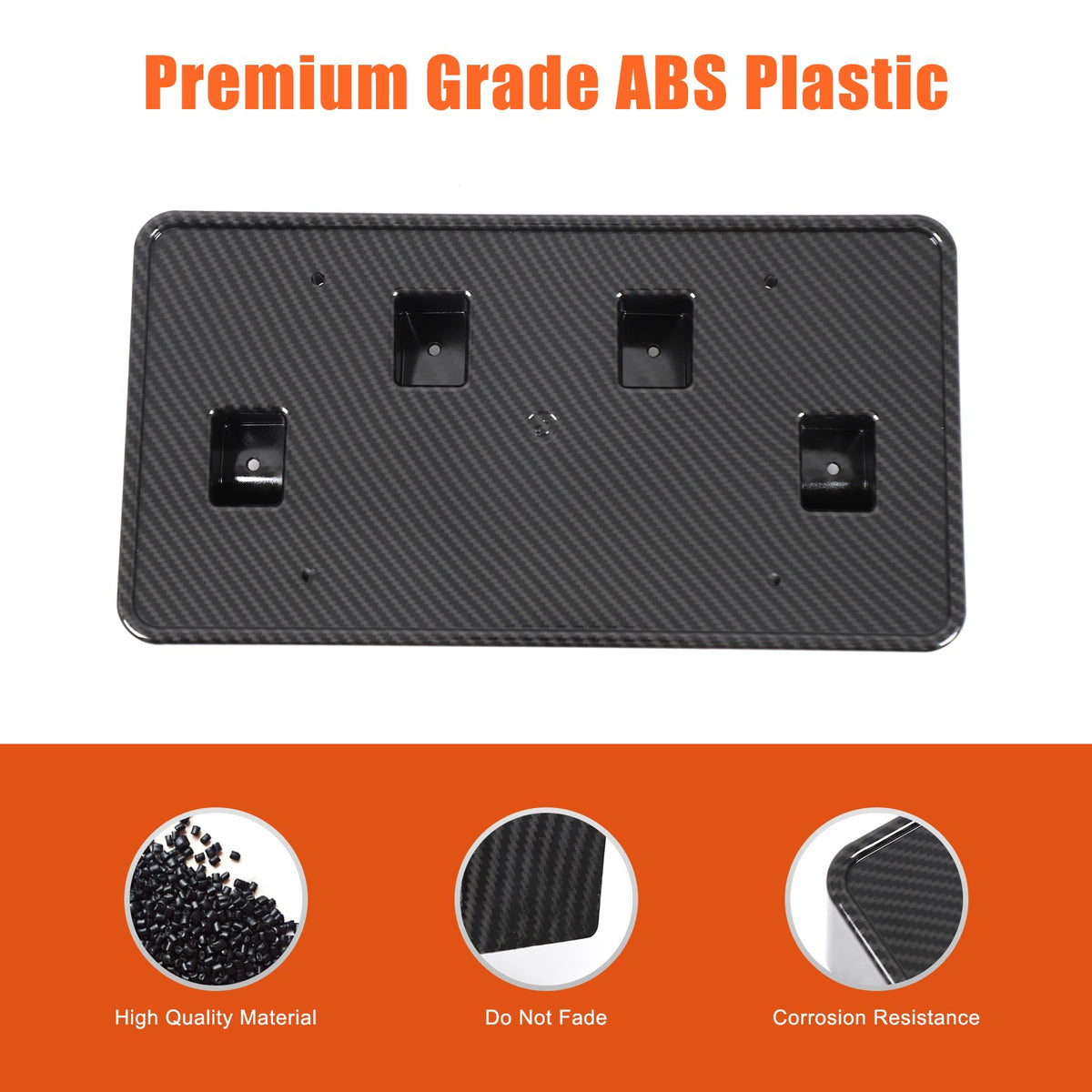 Carbon Fiber Front License Plate Bracket Holder For Corvette C6 05-13 US Version 10