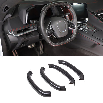 Carbon Fiber Interior Trim Cover Set For Corvette C8 2020-2026 5