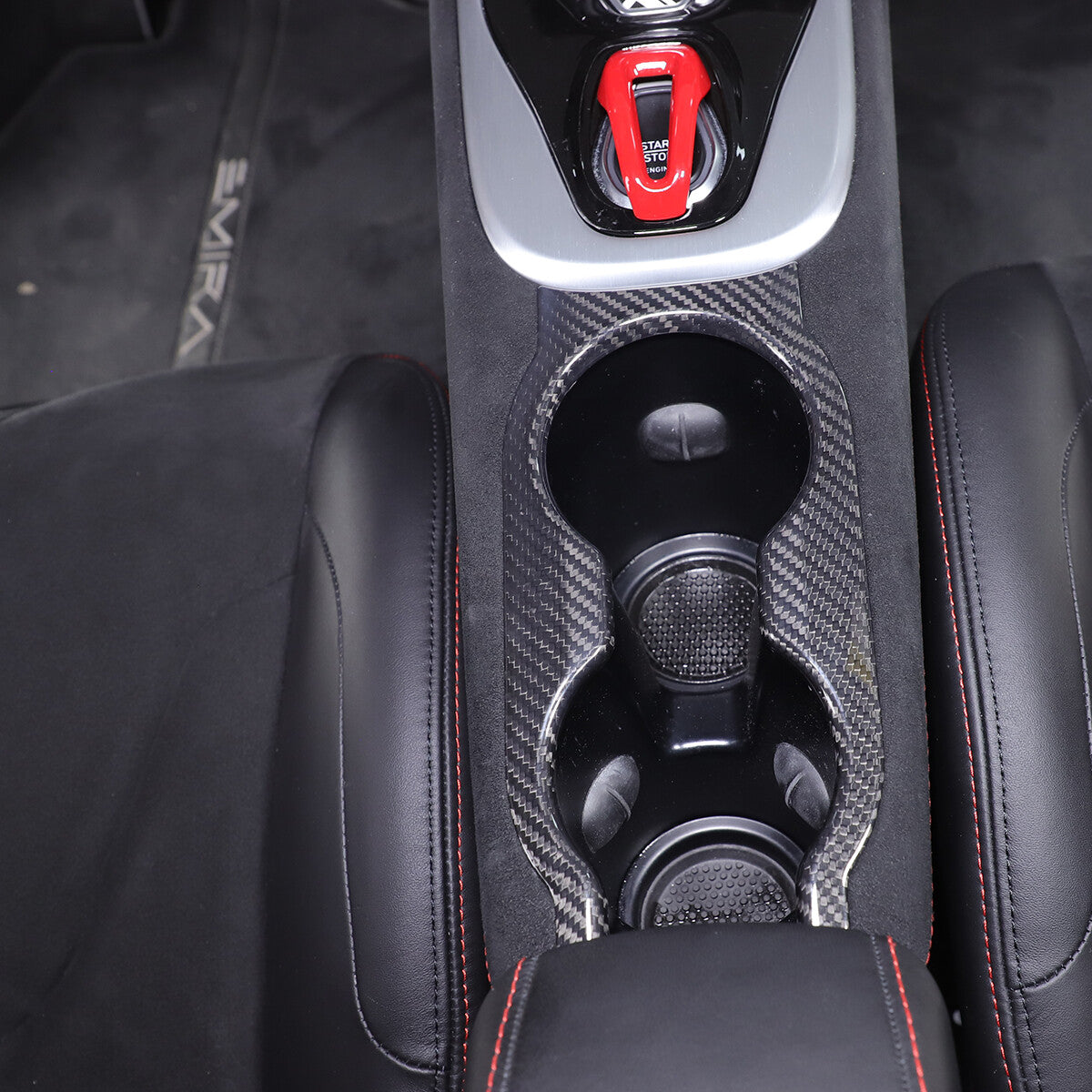 Real Carbon Fiber Center Gear Panel Trim Cover Kit For Lotus EMIRA AT 2021-25 15