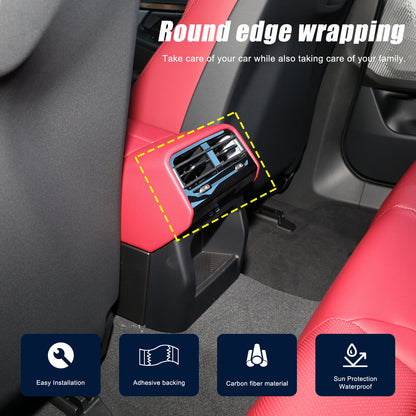 Real Carbon Fiber Interior Rear Air Vent Cover Trim For BMW 5 Series G60 i5 24+ 9