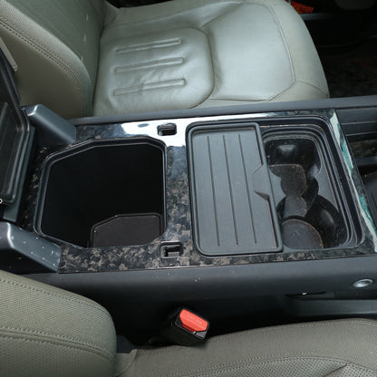 Forged Carbon Fiber For LR Defender 110 90 2020-2023 Cup Holder Panel Trim Cover 1