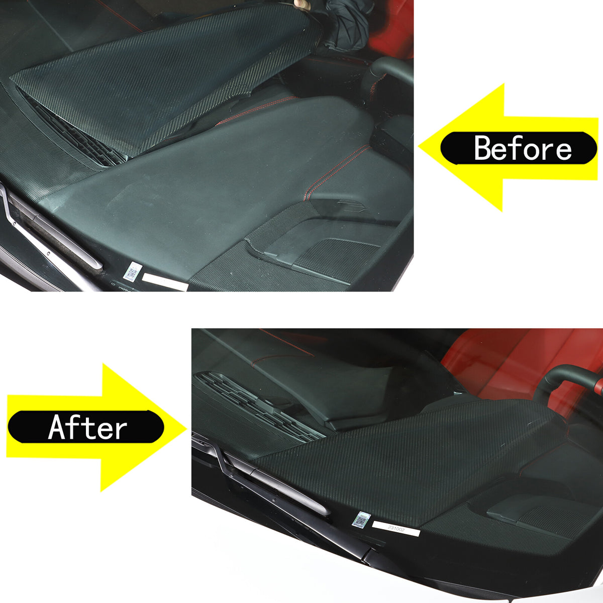 Real Carbon Fiber Dashboard Instrument Upper Panel Cover for Corvette C8 2020-25 10