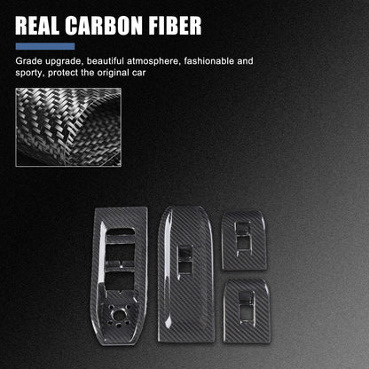 Real Carbon Fiber Window Lift Switch Panel Trim For Lamborghini URUS/SE 18-21 US 9