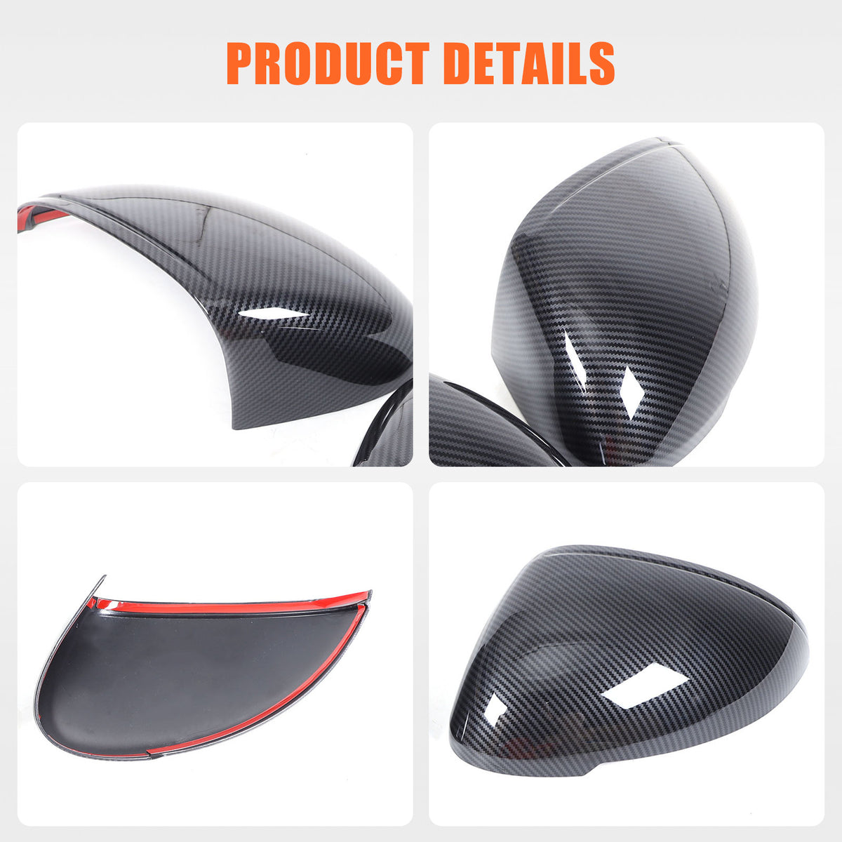 ABS Carbon fiber Side Rear Mirror Cover Caps Trim For Porsche Macan 2011-2021 US 7