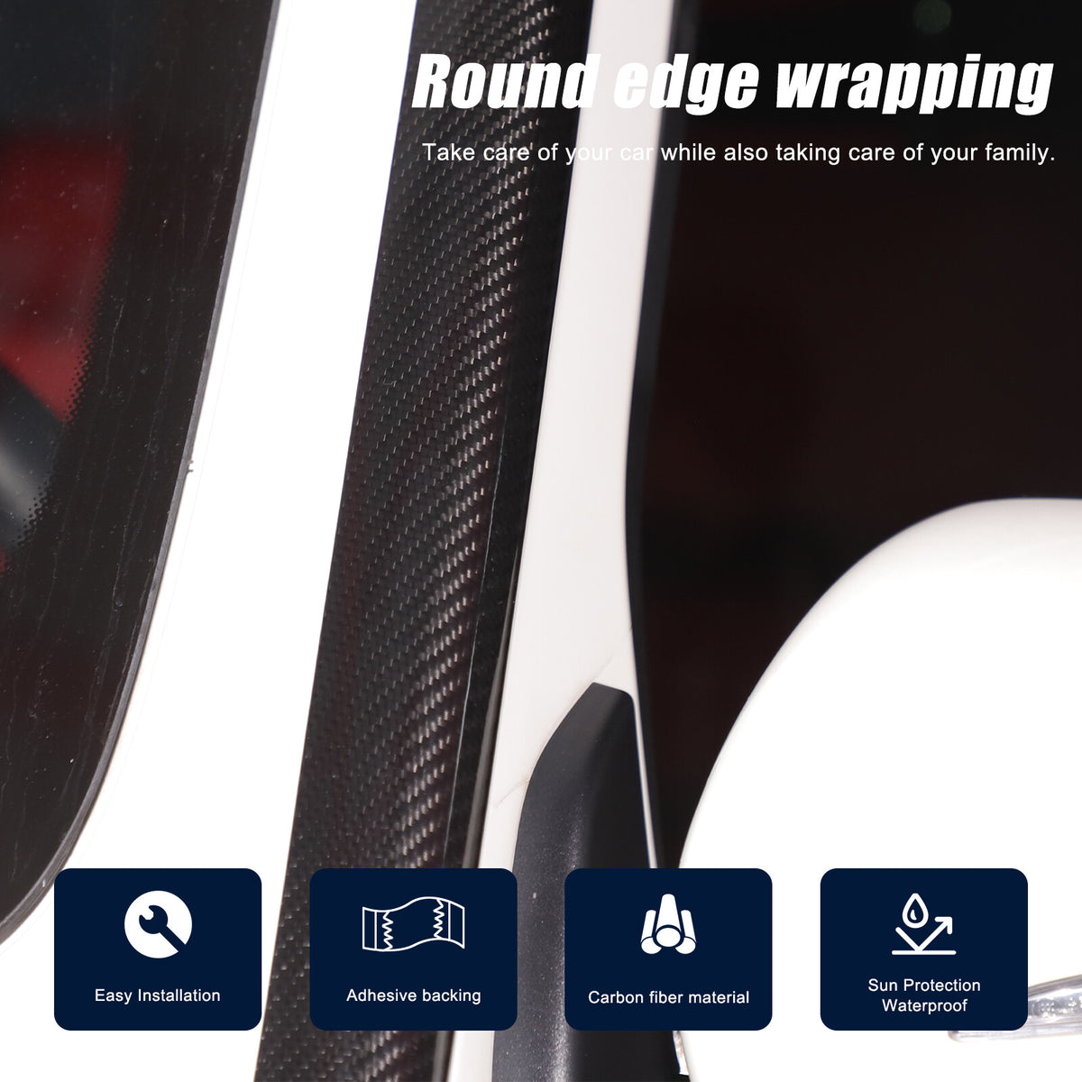 Real Carbon Fiber Window Triangle A-Pillar Cover For Benz W463 G550 G63 19-23 19