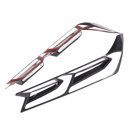 Real Dry Carbon Fiber Tail Light Trim Cover For Corvette C8 2020+ 19