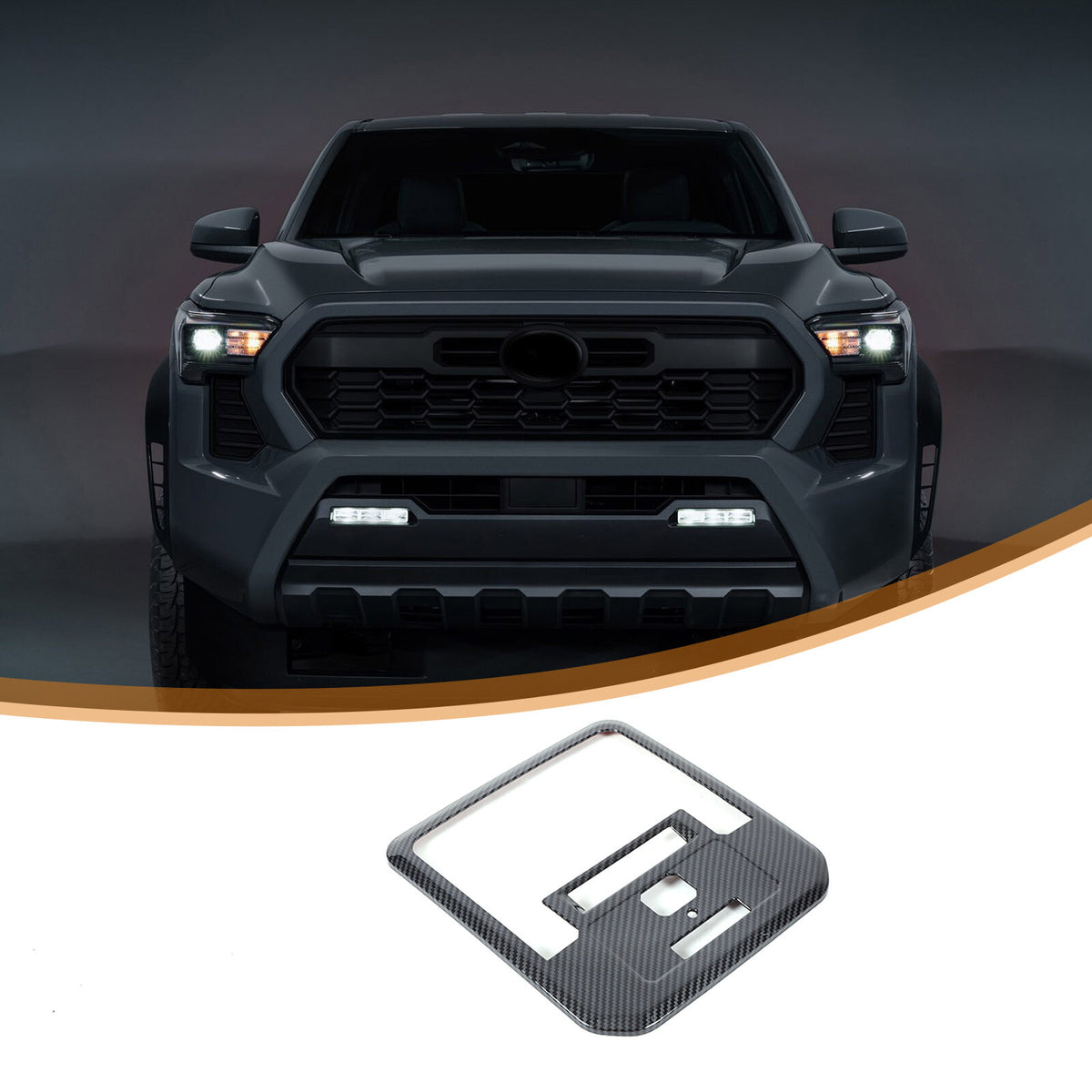 ABS Carbon Fiber Interior Full Set Panel Cover Trim Kit for Toyota Tacoma 24-26 - Styles 11-15 36