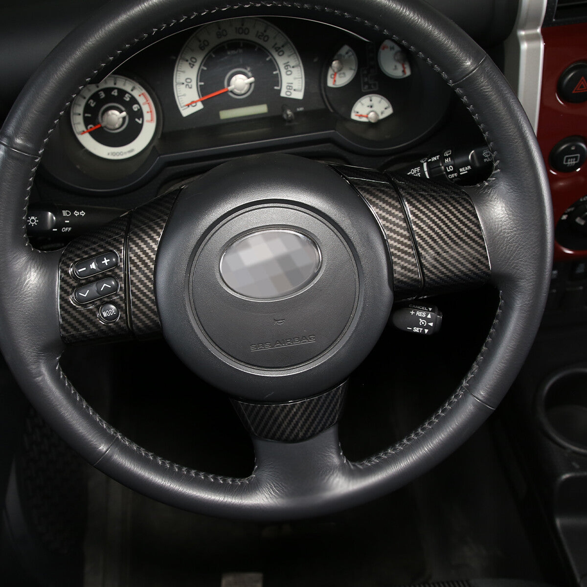 ABS Carbon Fiber Full Interior Center Decoration Trim Kit For FJ Cruiser 2007-21 - Styles 1-5 7