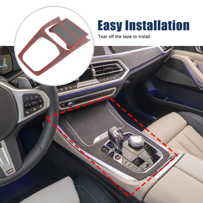 Matte Real Carbon Fiber Center Console Panel Trim For BMW X5 G05/X7 G07 2019-22 15