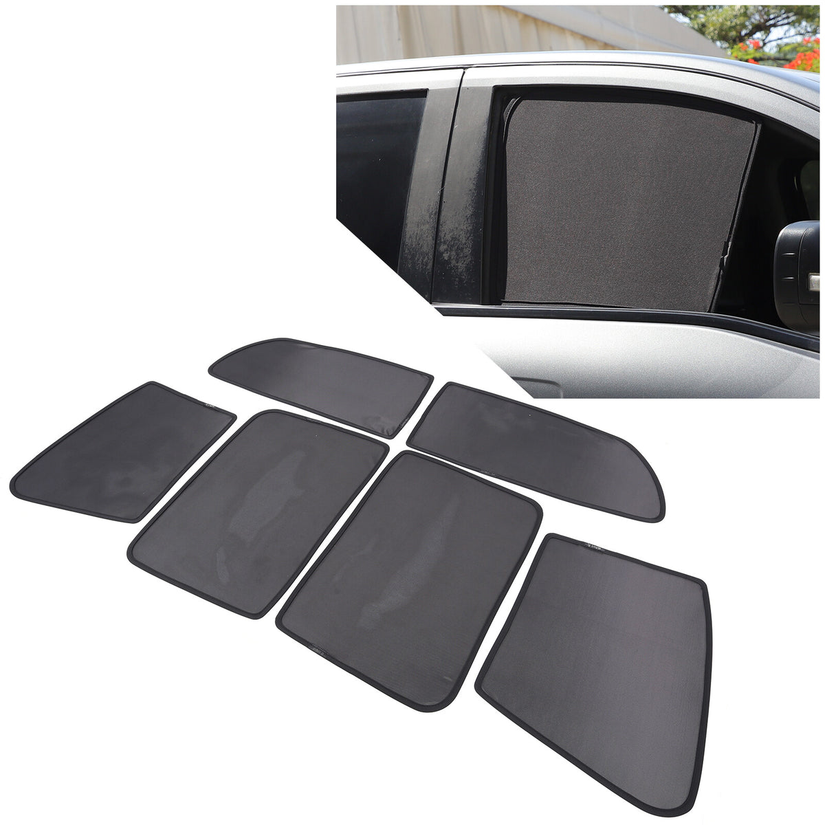 Car Window Screen Sun Shade Mesh Cover Windshield For Nissan Titan 2016-23 US 9