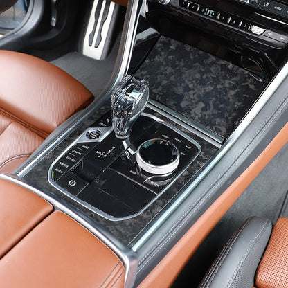 Forged Carbon Fiber Car Gear Shift Panel Decor Cover Trim For BMW 8 Series 19-22 8