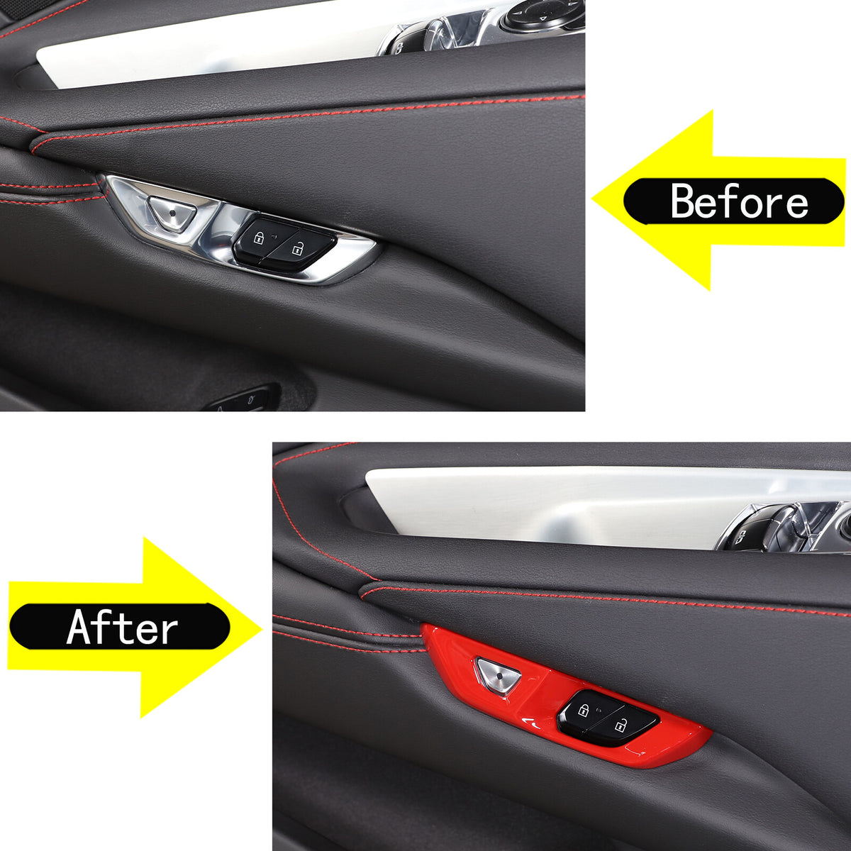 Red Full Interior Set Dash Panel Decor Cover Trim Kit For Corvette C8 2020-25 - Variants 16-20 17
