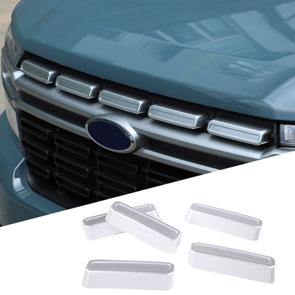 ABS Silver Front Hood Grill Cover Bonnet Trim fits For Ford Maverick 2022-23 3