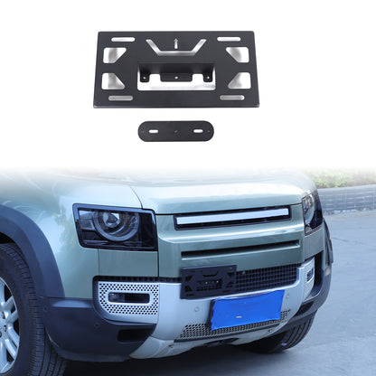 Front Bumper Tow Hook License Plate Mount Bracket For LR Defender L663 20-24 US 8