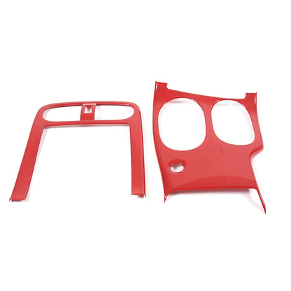 Red ABS Center Console Car Gear Shift Panel Trim For 2005-2013 Corvette C6 5