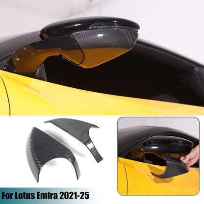 2pcs Real Carbon fiber Side Rear Mirror Cover Caps Set For Lotus EMIRA 21-25 US 3