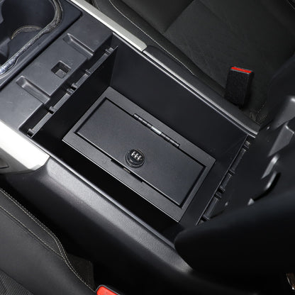 Center Console Safe GUN Storage Lock Box W/ TRAY For Nissan Titan 2016-23 13