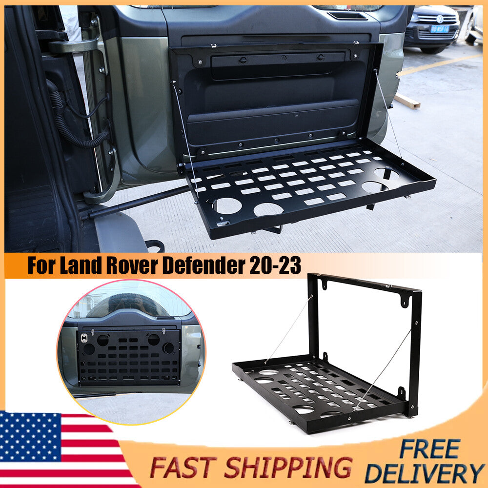 Rear Tailgate Foldable Table Molle Panel Cargo Shelf for LR Defender L663 20-25 1