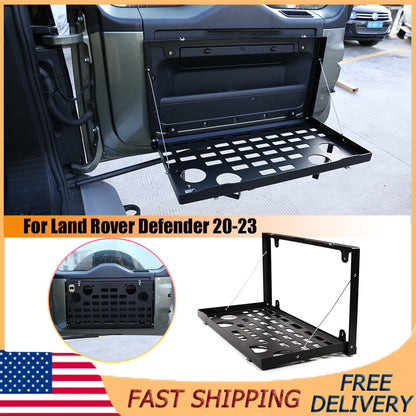 Rear Tailgate Foldable Table Molle Panel Cargo Shelf for LR Defender L663 20-25 1