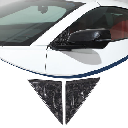 Forged Real Carbon Fiber A-Pillar Triangle Trim Cover For Corvette C8 2020+ 2