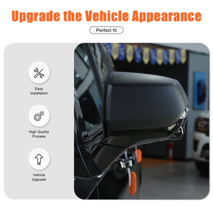 Matte Black Side Rearview Mirror Cover Caps For Cadillac Escalade 2021-2023 US 19