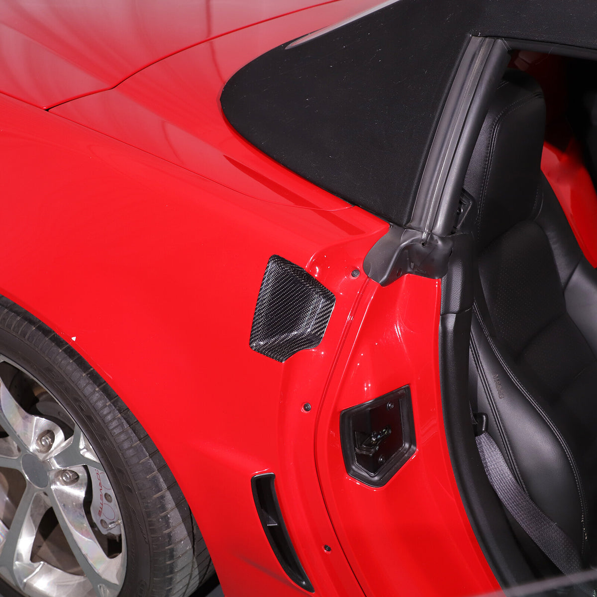 Real Carbon Fiber Exterior Door Handle Bowl Trim Cover for Corvette C6 2005-13 11