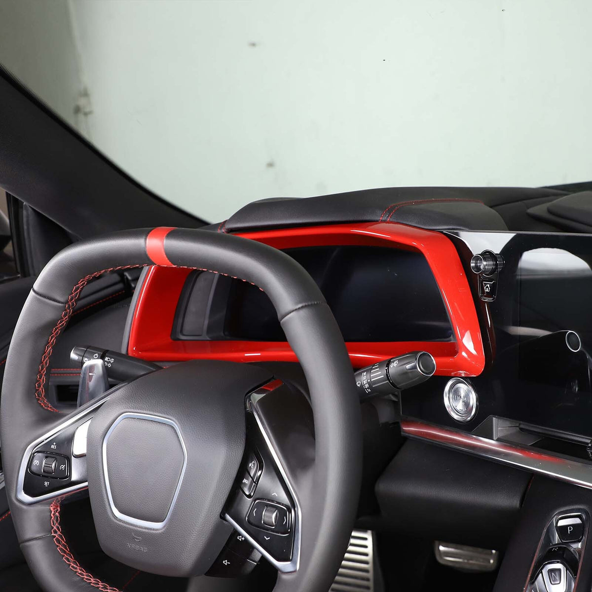 Red Full Interior Set Dash Panel Decor Cover Trim Kit For Corvette C8 2020-25 - Variants 16-20 32