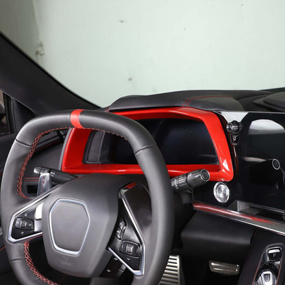 Red Full Interior Set Dash Panel Decor Cover Trim Kit For Corvette C8 2020-25 - Variants 16-20 32