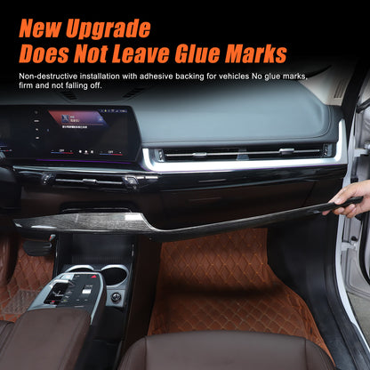 Black Grain Center Console Dashboard Cover Trim for BMW X1 U11 2023-2025 US 8