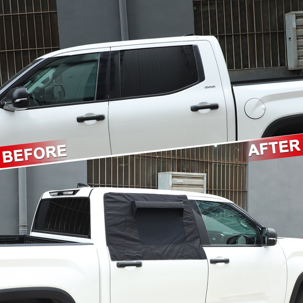 Rear Window Sun Shade Sun Visor Protector Sunshade For Toyota Tundra 2022+ 3