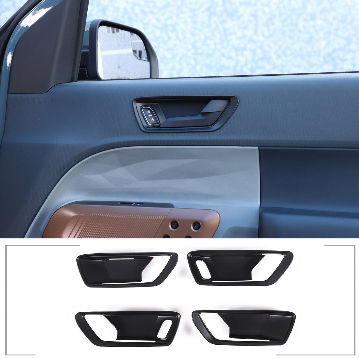 Matte Black Full Interior Set Panel Decor Cover Trim Kit For Ford Maverick 22-24 30