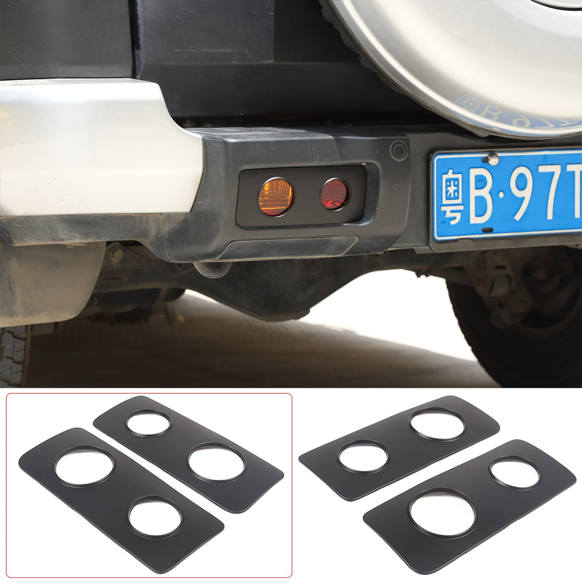 Matte Black ABS Full Exterior Cover Trim Set For Toyota FJ Cruiser 2007-2021 48