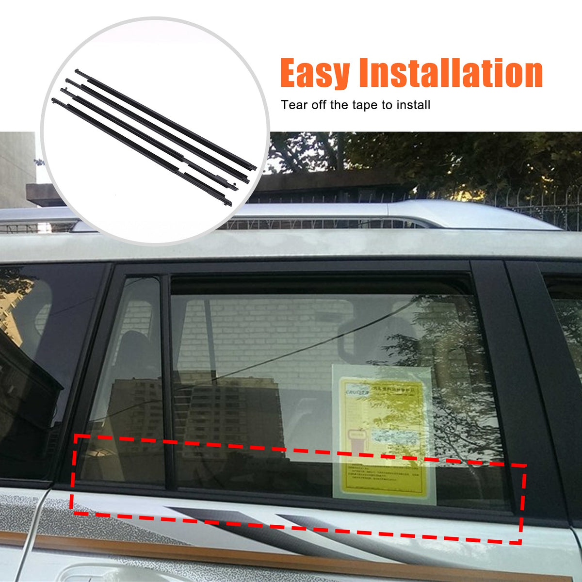 Replacement Rubber Window Outer Seal Strip For Toyota Prado LC150 2010-2020 US 21