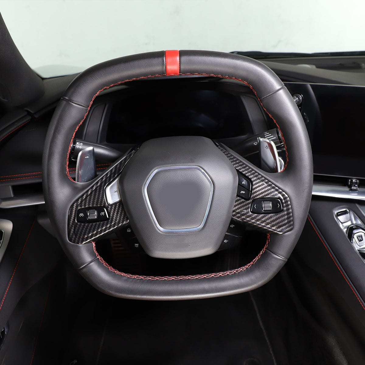 Carbon Fiber ABS Interior Full Decor Cover Trim Kit For Corvette C8 2020-2025 - Styles 1-5 46
