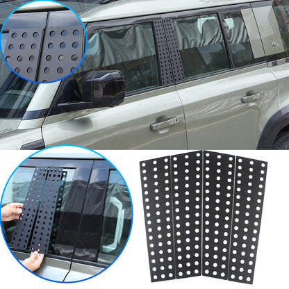 Black Aluminum Window Center Pillar Trim Panel For Land Rover Defender 2020-23 1