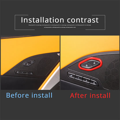 Sports Red ABS Interior Decoration Cover Trim Kit For Corvette C7 2014-19 - Styles 6-10 44