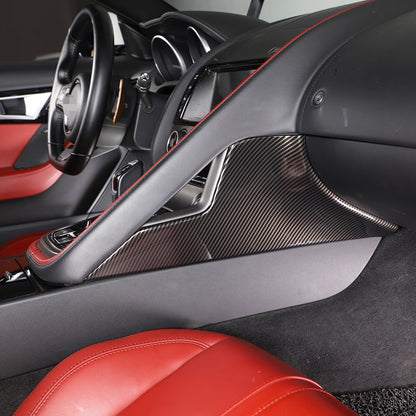 ABS Carbon Fiber Console Passenger side trim Cover Fits Jaguar F-type 2013-2024 3