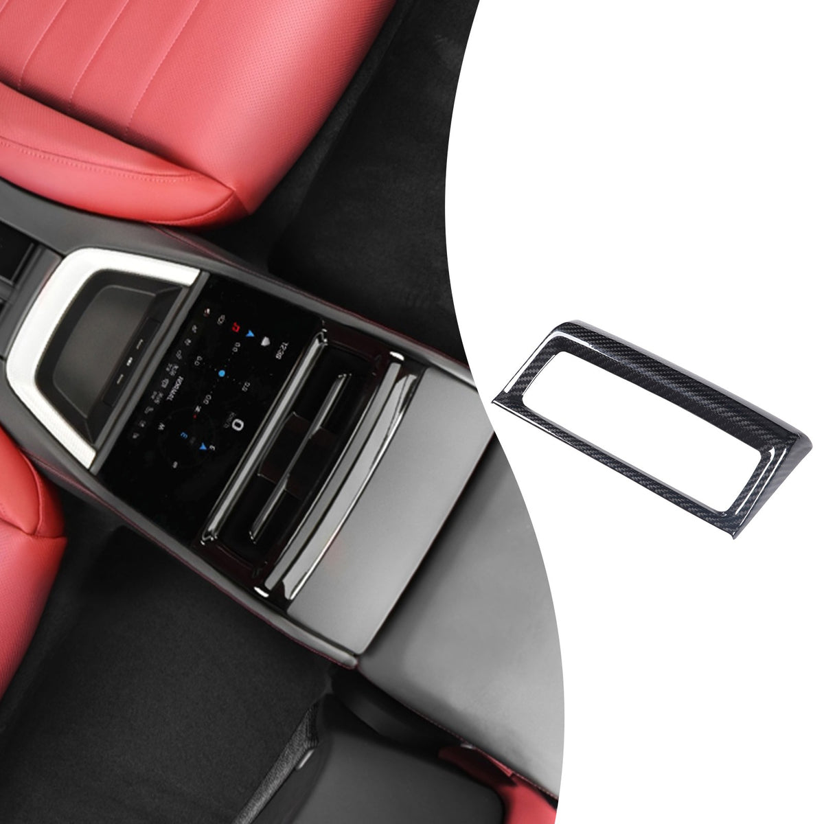 Real Carbon Fiber Rear Air Outlet Frame Trim For Porsche Panamera 972 2024+ 7