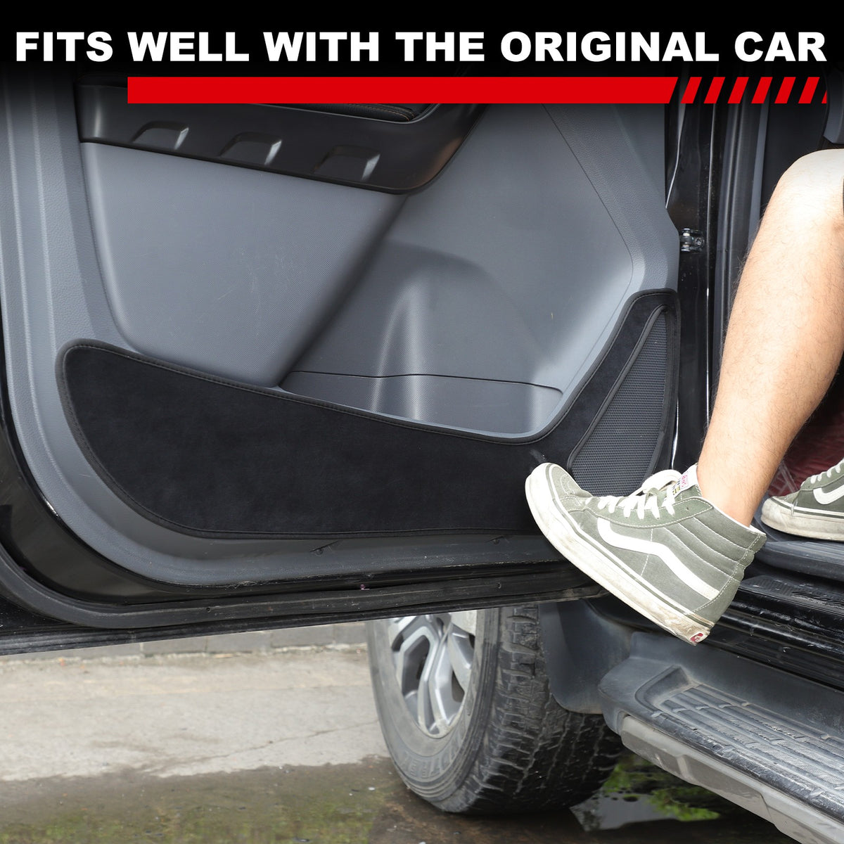 Door Side Anti-Kick Anti-Dirty Guard Cover Trim For Ford Ranger T7 T8 2015-2021 2